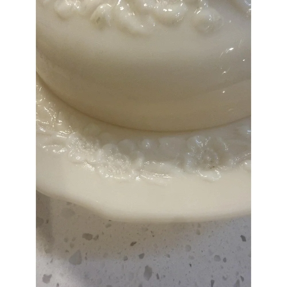 Indiana Laurel Indiana Custard Butter Dish Uranium Depression Custard Glass